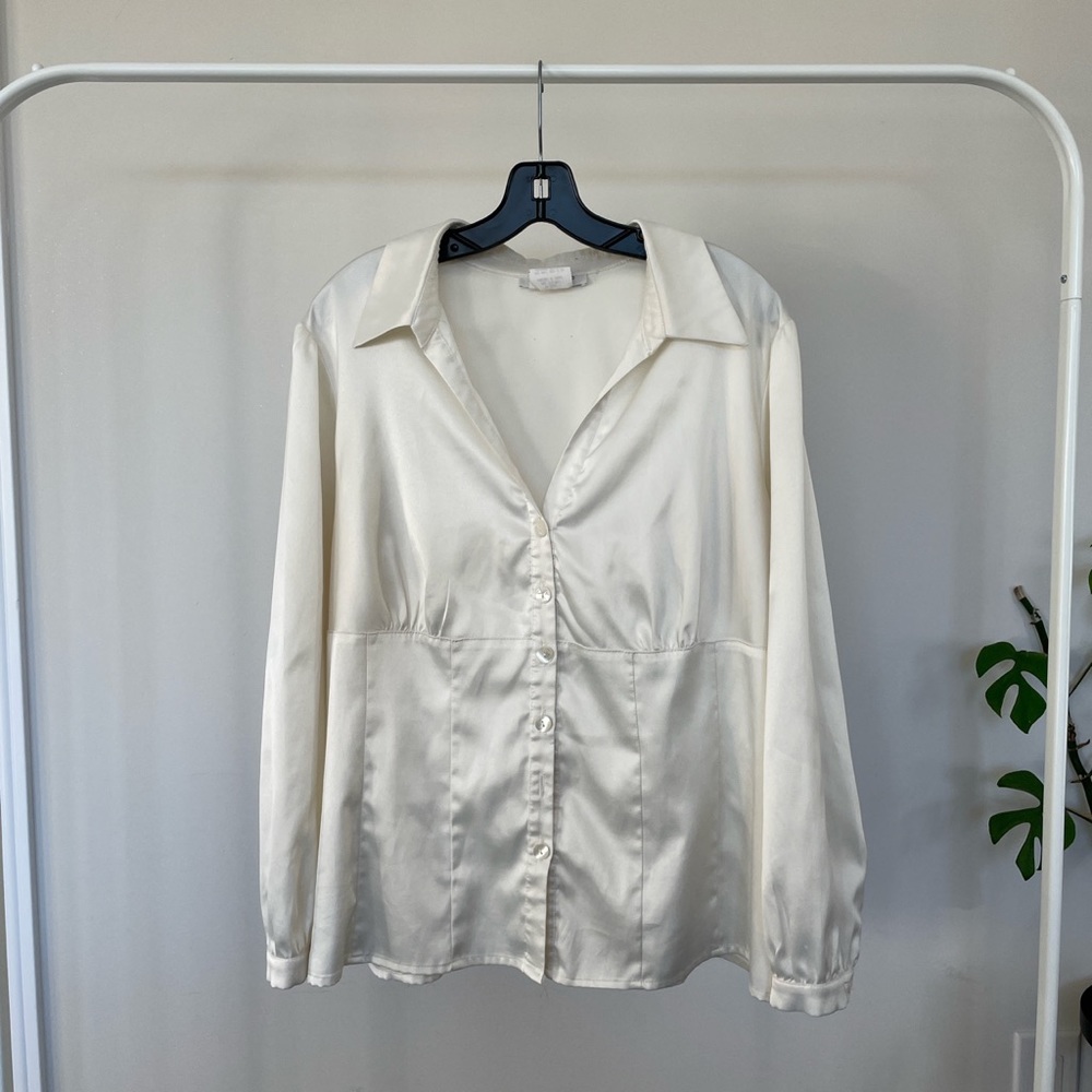 Vintage Satin-Style Blouse